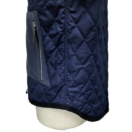 COURSE＜コース＞フーテッドブルゾン Winter Driving Footed Quilting Jacket Navy ネイビー（CR324002-80）