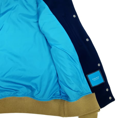 COURSE＜コース＞スタジアムジャンパー Varsity Jacket Blue + Navyブルーｘネイビー(CR224001-80)