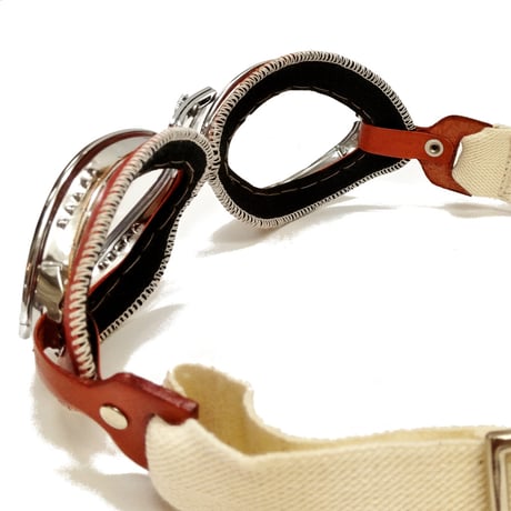 CHAPAL＜シャパル＞ゴーグル(L)レッド Large Model Goggles leather Rouge (CH001-40)