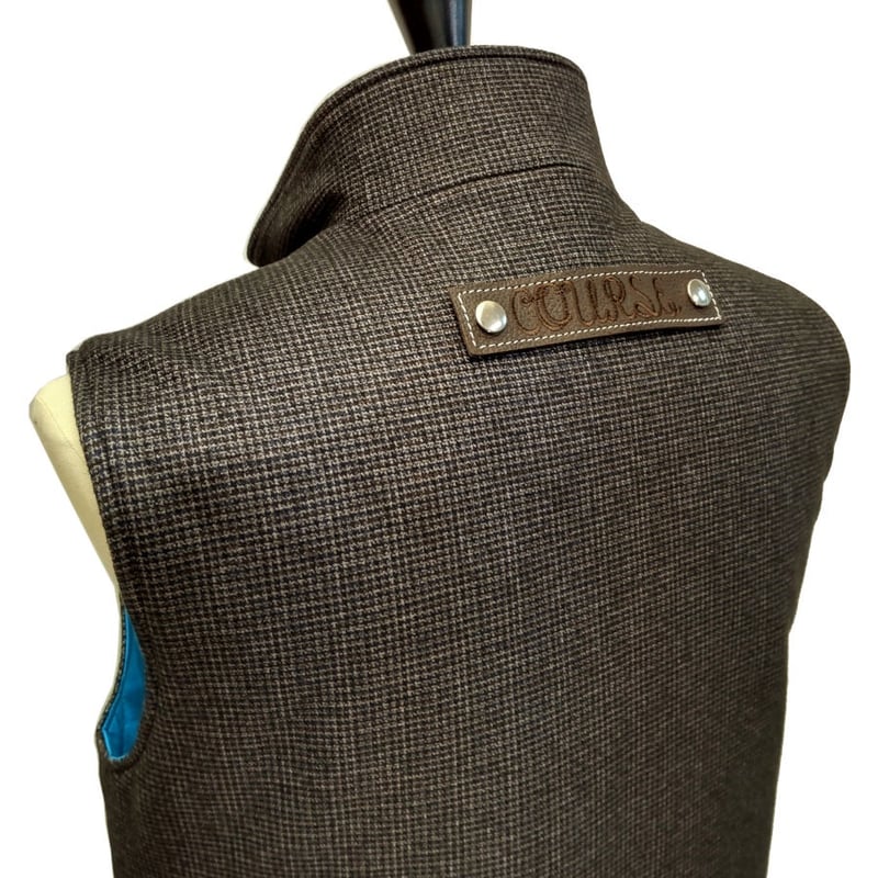 MAN-TLE ブラウン ジッパーベスト メンズ MAN-TLE ブラウン ジッパーベスト メンズ MAN-TLE ブラウン ジッパー