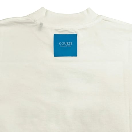 COURSE（コース） Tシャツ 半袖 レタード イラスト メンズ ホワイト 白 コットン 日本製(CR512001-01 )