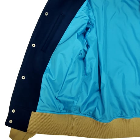COURSE＜コース＞スタジアムジャンパー Varsity Jacket Blue + Navyブルーｘネイビー(CR224001-80)