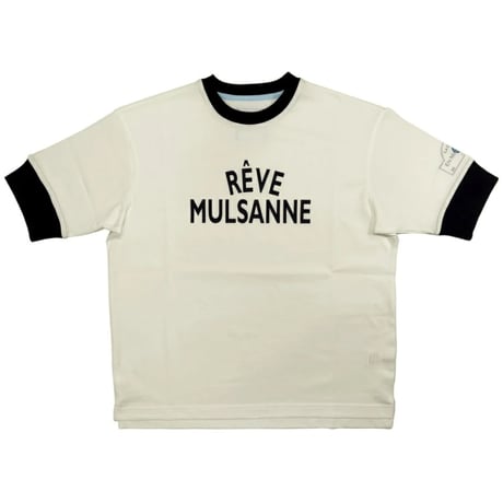 【新入荷】COURSE（コース） Tシャツ 半袖 レタード Rêve Mulsanne メンズ ホワイト 白ｘネイビー コットン 日本製（ CR612002-18）