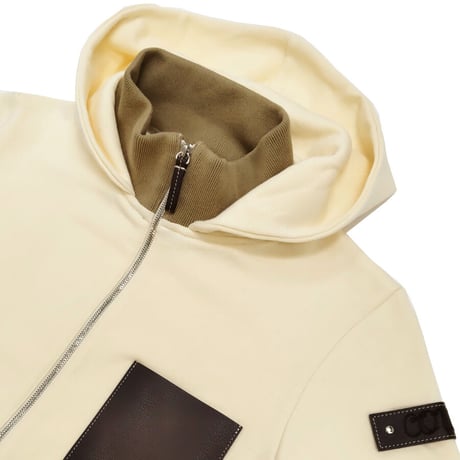 COURSE＜コース＞フーテッドブルゾン Winter Cotton Hooded parka Ecru  オフホワイト(CR223002-01)