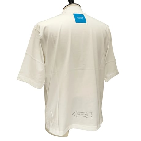 COURSE（コース） Tシャツ 半袖 レタード イラスト メンズ ホワイト 白 コットン 日本製(CR512001-01 )