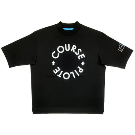 【新入荷】COURSE（コース） Tシャツ 半袖 レタード COURSE PILOTE メンズ ブラック 黒ｘ白 コットン 日本製（ CR612001-99）