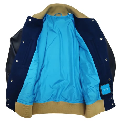 COURSE＜コース＞スタジアムジャンパー Varsity Jacket Blue + Navyブルーｘネイビー(CR224001-80)