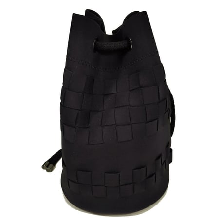 【新入荷】POCCA（ポッカ） イタリア製 ディティーバッグ 中型 ブラックｘブラック ポリエステル ナイロン DITTY BAG ポシェット メンズ レディース（PO619002-99 ）