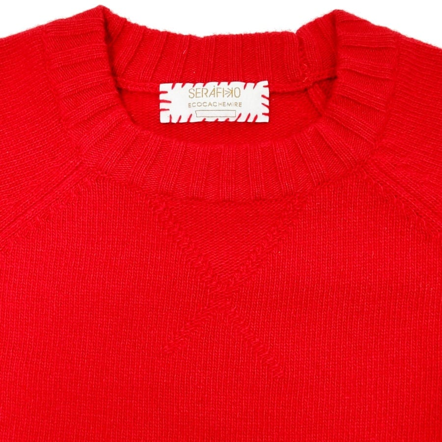 新入荷】KIRO（キロ） イタリア製 クルーネックセーター メンズ レッド