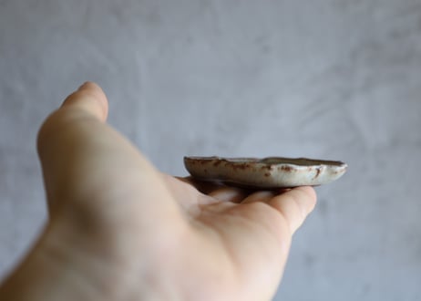mini豆皿　楕円の輪花
