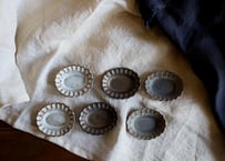 mini豆皿　楕円のディジー花