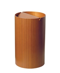 BASKET flap lid / teak grain [L]