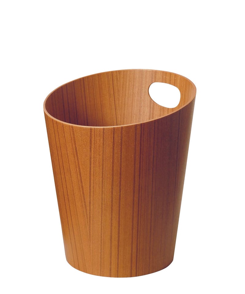 BASKET with handle / teak grain | SAITO WOOD