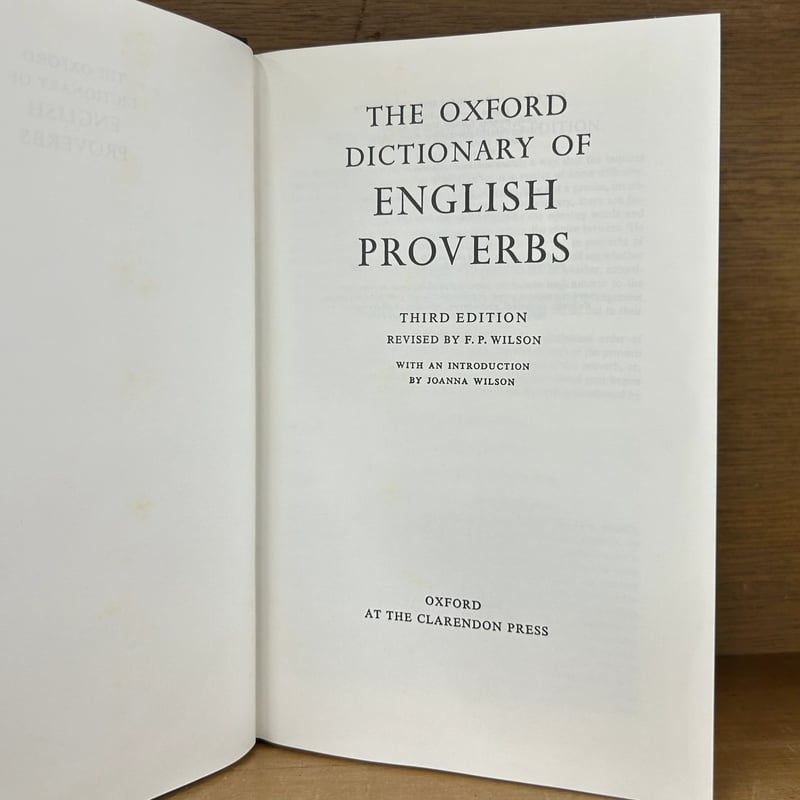 The Oxford Dictionary of English Proverbs 《Thir
