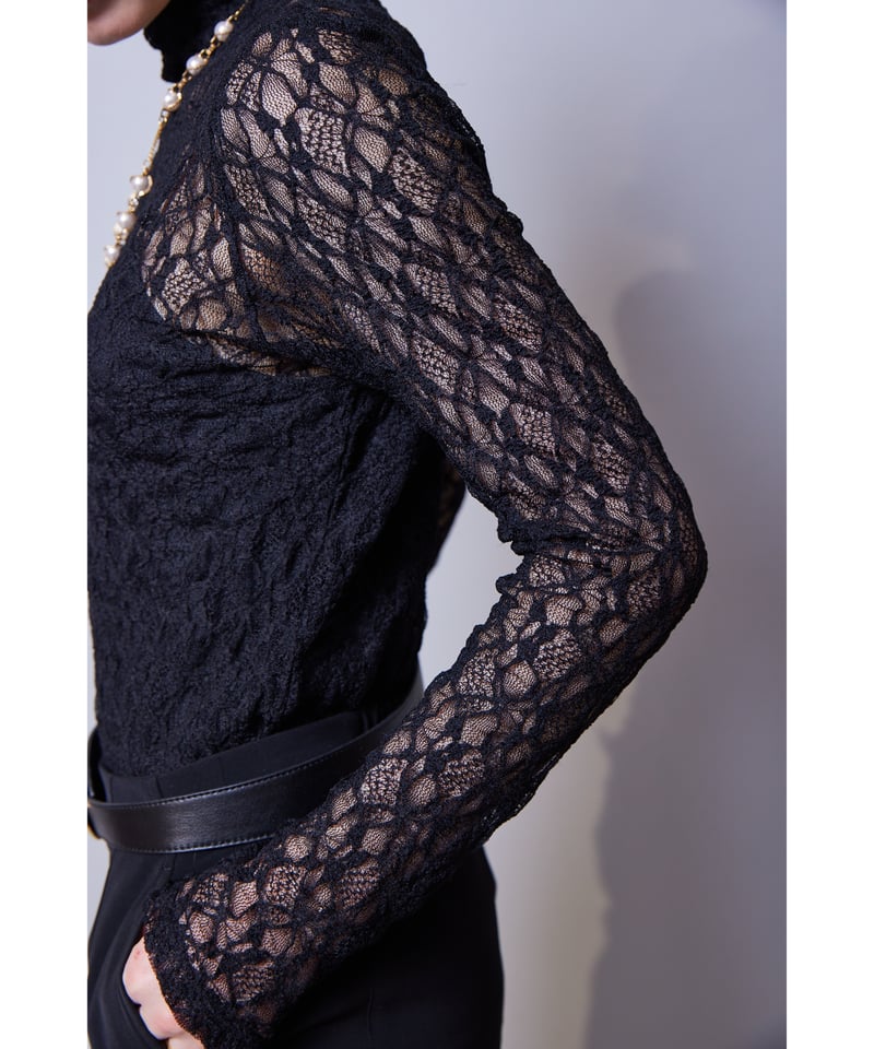 RITSUKO SHIRAHAMA レザー1枚仕立てフリルスリーヴ 美品 RITSUKO SHIRAHAMA リツコシラハマ シェルタリング ドライ