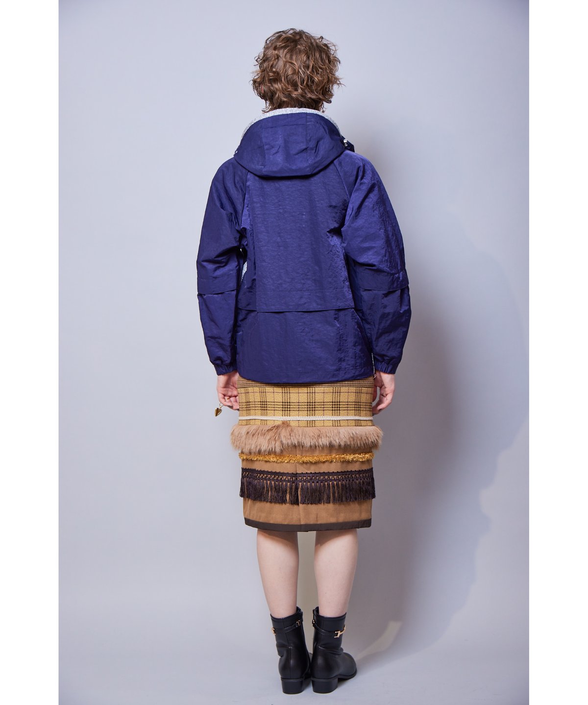 RITSUKO SHIRAHAMA レザー1枚仕立てフリルスリーヴ 美品 RITSUKO SHIRAHAMA リツコシラハマ BRIGHT FUKURE JACQUAR