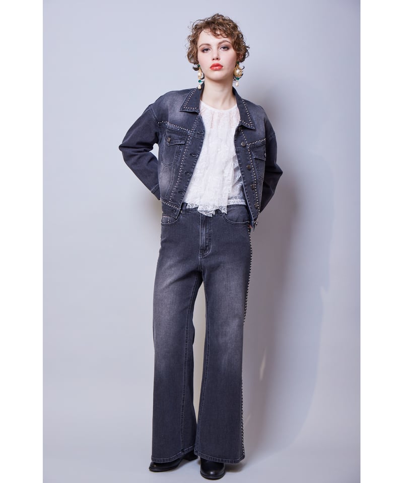 RITSUKO SHIRAHAMA リツコシラハマ STRETCH STUDS DWNIM |