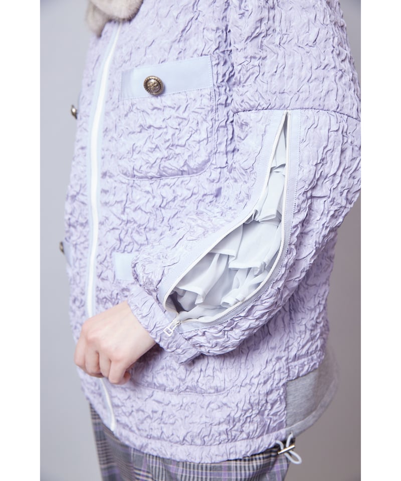 RITSUKO SHIRAHAMA レザー1枚仕立てフリルスリーヴ 美品 RITSUKO SHIRAHAMA リツコシラハマ Hand Embroidery | RIT