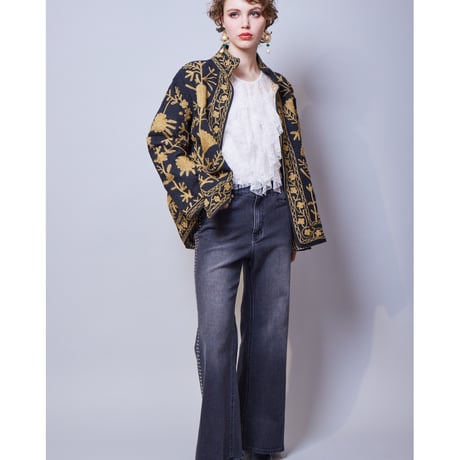 RITSUKO SHIRAHAMA レザー1枚仕立てフリルスリーヴ 美品 RITSUKO SHIRAHAMA リツコシラハマ シェルタリング ドライ