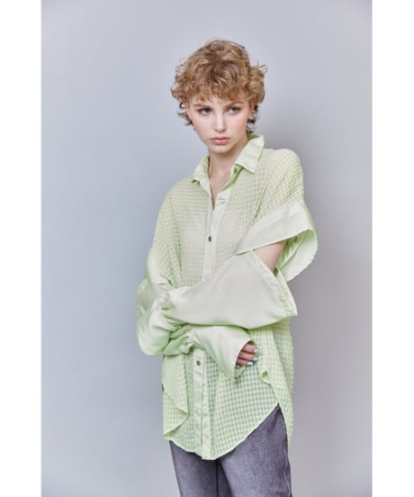 RITSUKO SHIRAHAMA　リツコシラハマ　PE製品染めスパンタフタ×ストライプ