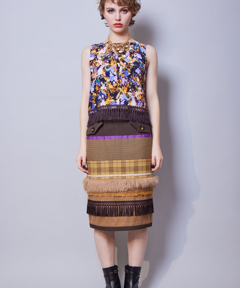 RITSUKOSHIRAHAMA リツコシラハマ 美品 本皮 毛皮 S～M RITSUKOSHIRAHAMA リツコシラハマ 美品 本皮 毛皮 S～M