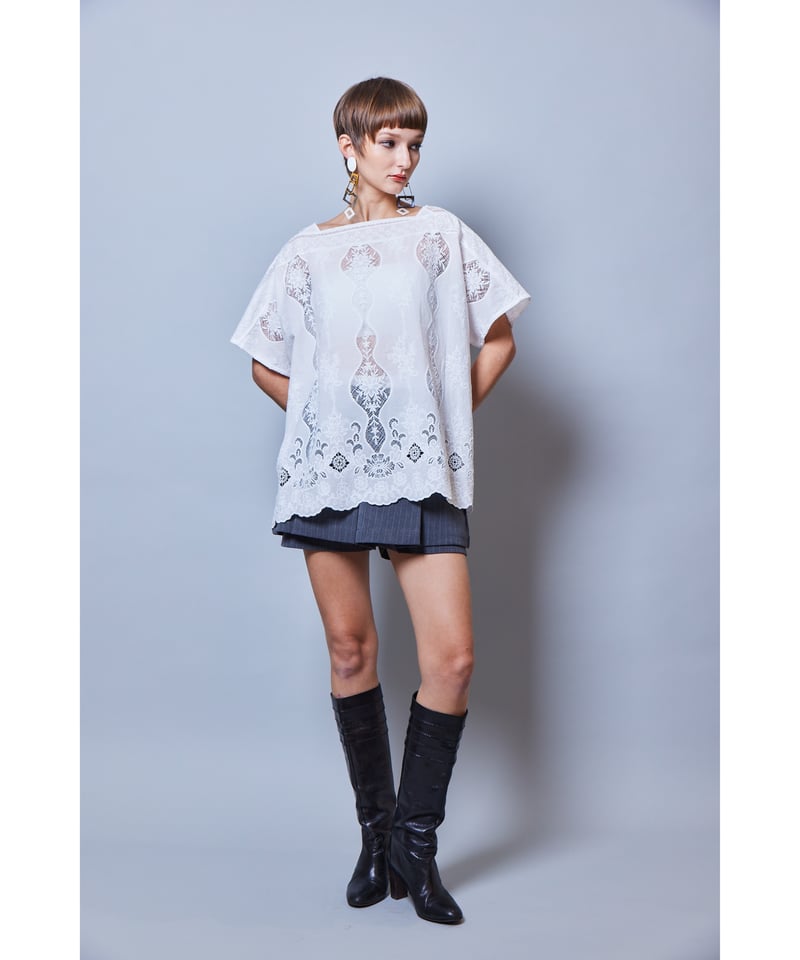 RITSUKO SHIRAHAMA リツコシラハマ Cotton Jacquard Lace