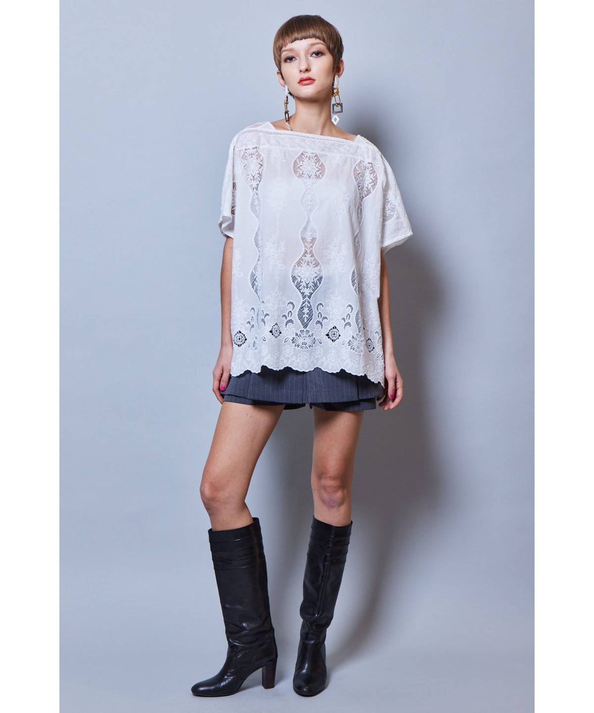RITSUKO SHIRAHAMA リツコシラハマ Cotton Jacquard Lace