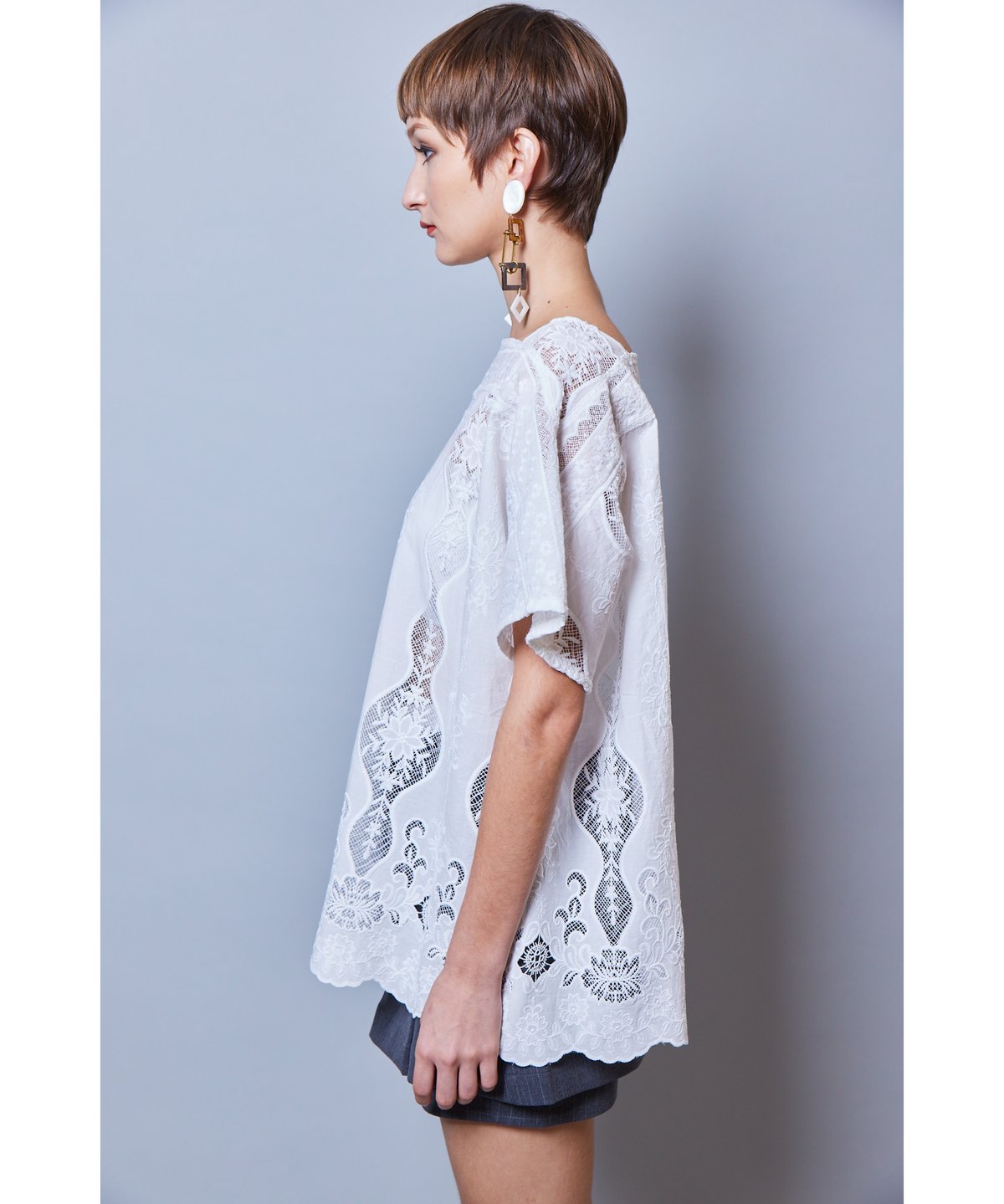 RITSUKO SHIRAHAMA リツコシラハマ Cotton Jacquard Lace