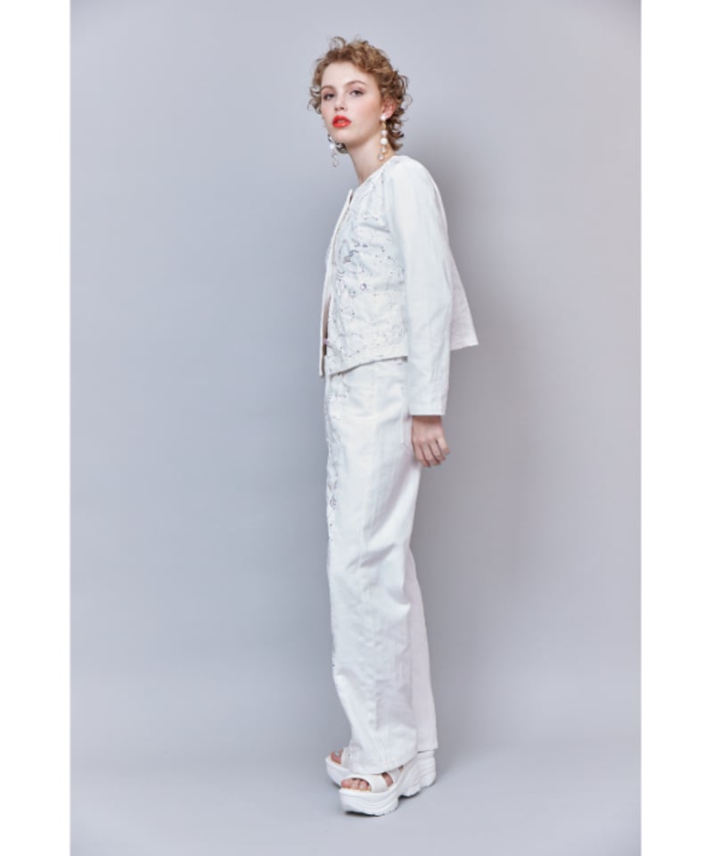 RITSUKOSHIRAHAMA リツコシラハマ 美品 本皮 毛皮 S～M RITSUKO SHIRAHAMA リツコシラハマ DENIM EMBRO | RITSUKO