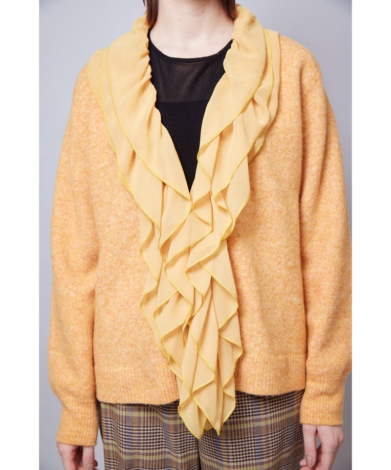 RITSUKO SHIRAHAMA レザー1枚仕立てフリルスリーヴ 美品 RITSUKO SHIRAHAMA レザー1枚仕立てフリルスリーヴ 美品