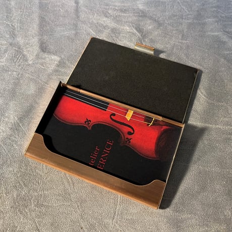 【一点もの】STRINGS　CARD　CASE（縦木目）/ブルー