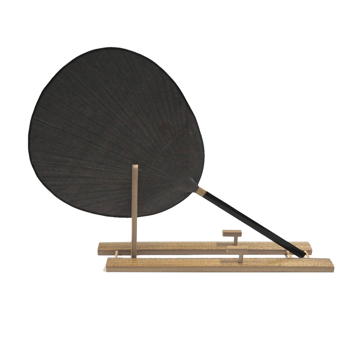 竹凸雕刻百【財】字扇面 竹凸雕刻百【財】字扇面