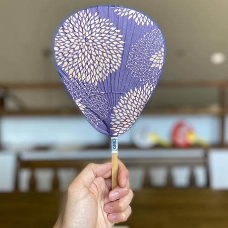 伊勢型渋うちわ　紫菊　⑤