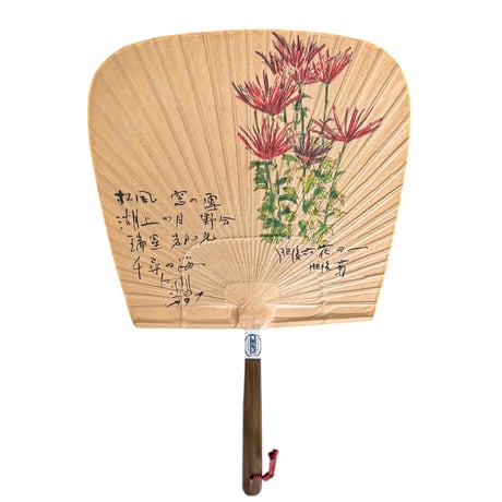 【肥後六花】仙扇渋うちわ　肥後菊