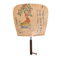 【肥後六花】仙扇渋うちわ　肥後椿