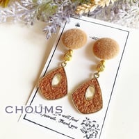 ファーカボション×ふわもこベイクドカラーチャーム ピアス/イヤリング