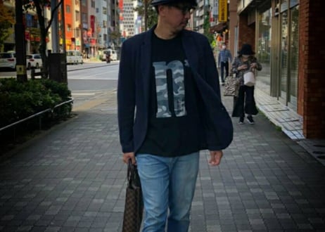 【No border squad × 釣日和 】コラボ  オリジナルカモフラTシャツ ー BLACK