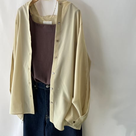 flare sleeve sheer shirt