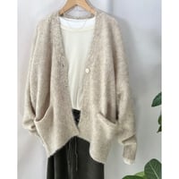 mohair cocoon knit cardigan