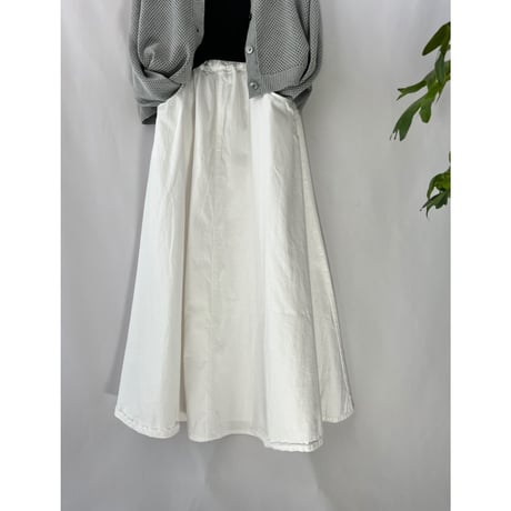 denim flare skirt