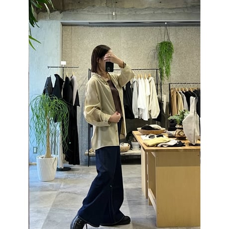 flare sleeve sheer shirt
