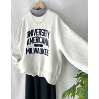 crew neck college print sweat
