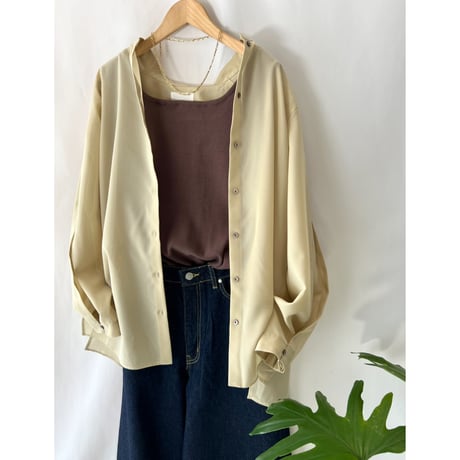 flare sleeve sheer shirt