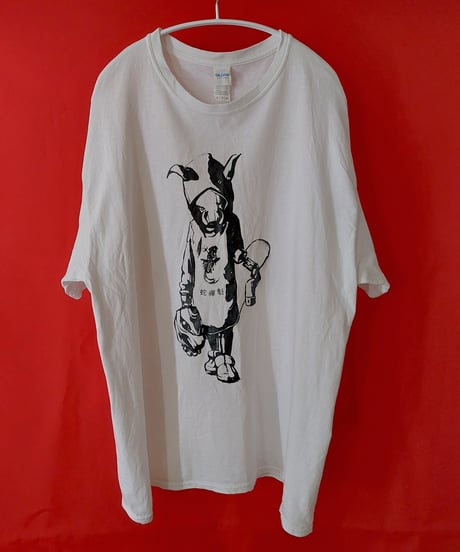 【Bug Screaming】"MUTSUYO" Loose-Fitting Silhouette T Shirt  White