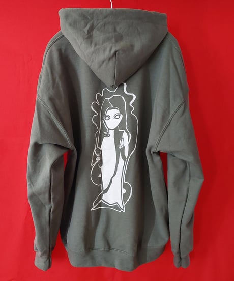 "India, Witch" Hoodie  Military Green