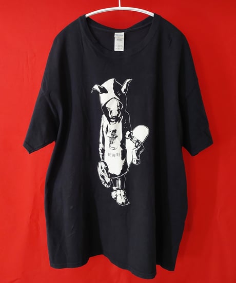 【Bug Screaming】"MUTSUYO" Loose-Fitting Silhouette T Shirt Black
