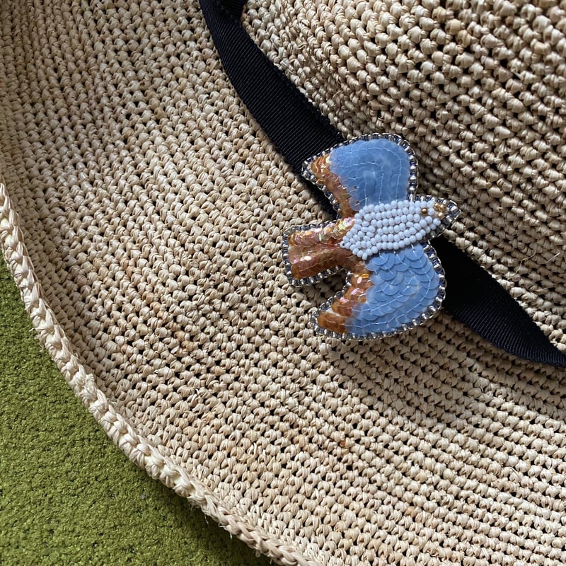 Brooch:KingfisherBird小鳥ブローチ『フレンチスパンコール