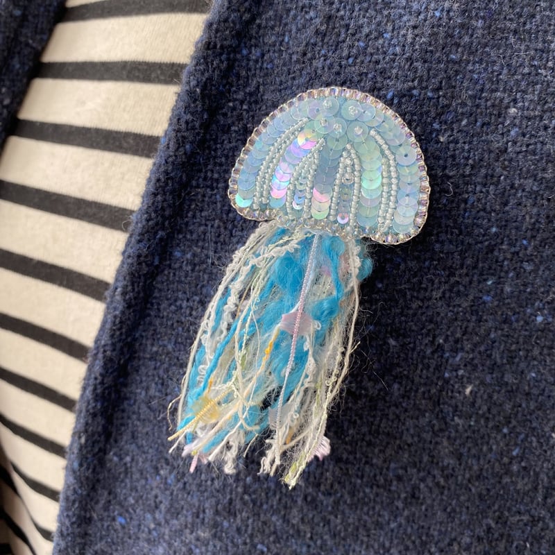 Brooch:GlitterJellyfishクラゲブローチ『オートクチュールのような