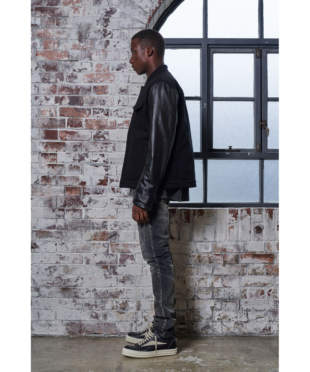 ジャケット・アウター MLVINCE BERINGER LEATHER SLEEVE JACKET 