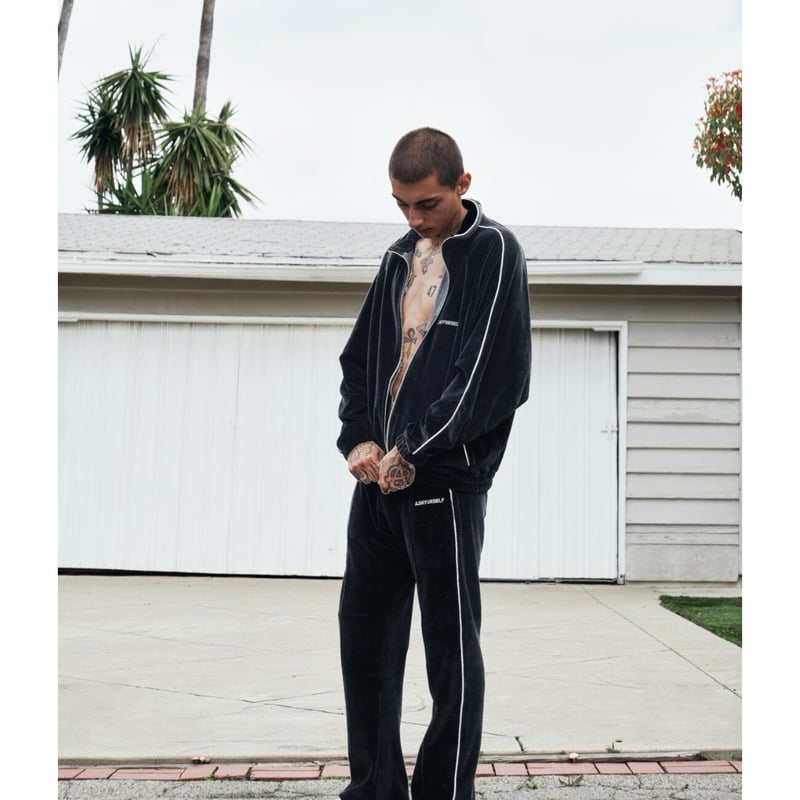 askyurself Velour Track Jacket & Pants-MOTOR HEAD DRUG20000 ロング 